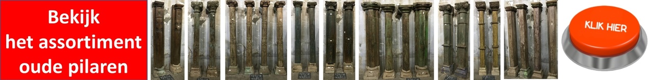 oude teakhouten pilaren