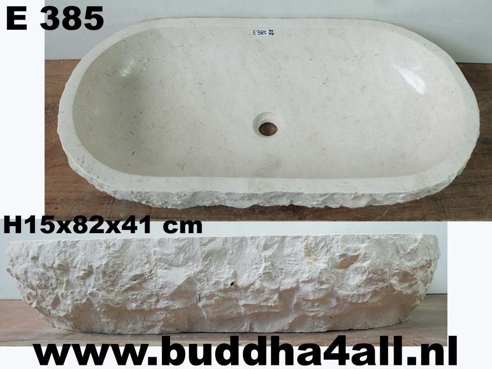 zwaar Verplaatsbaar microfoon wit / beige lange ovale wasbak - Buddha4all - Thijs Noldus Art of Nature